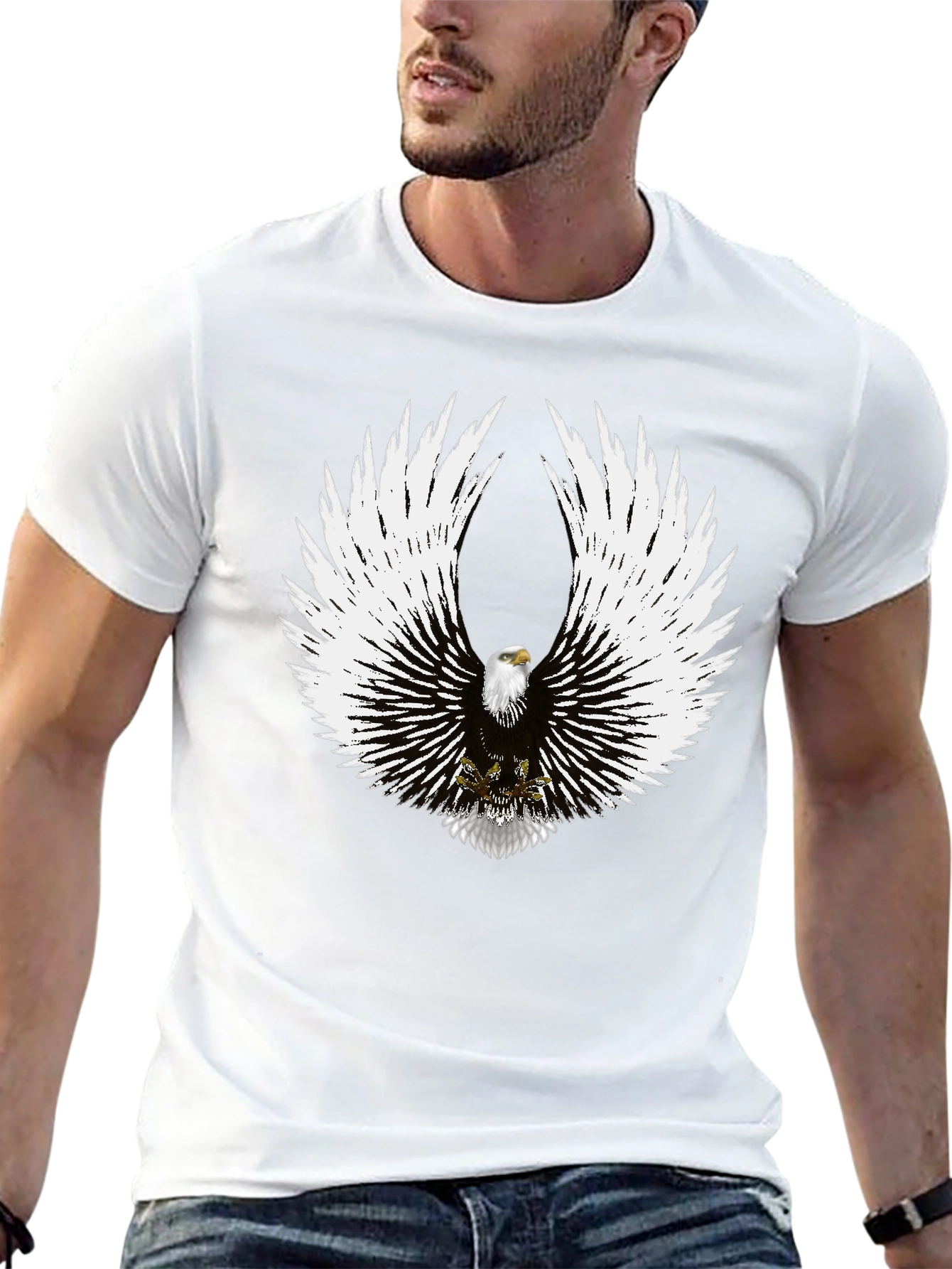 Eagle Wings Graphic Print T-Shirt
