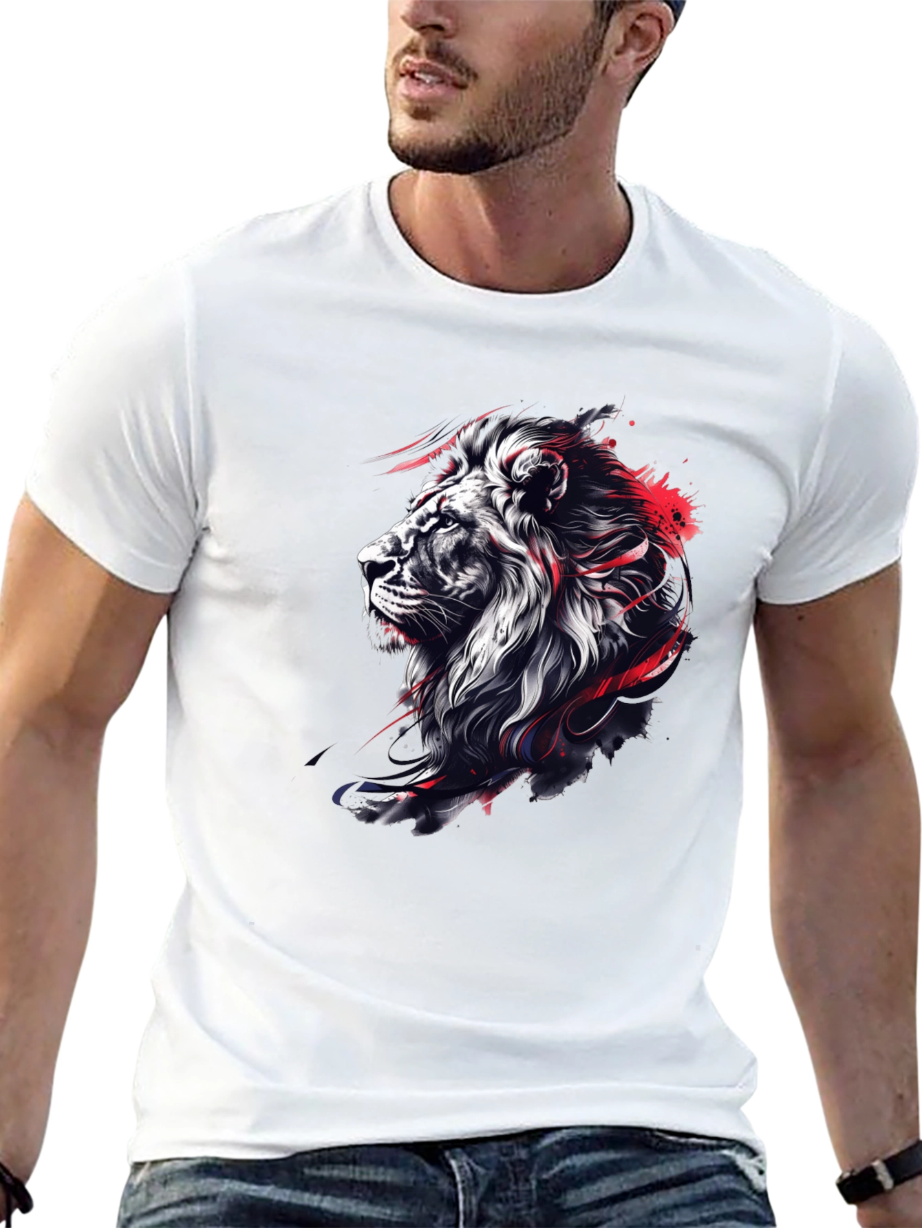 Lion Graphic Black T-Shirt