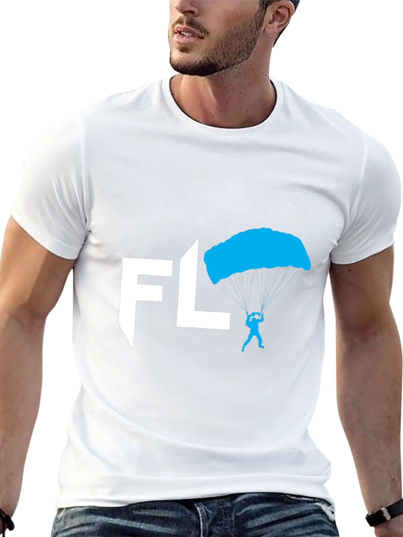 Skydiving FL T-Shirt - Black Cotton Tee