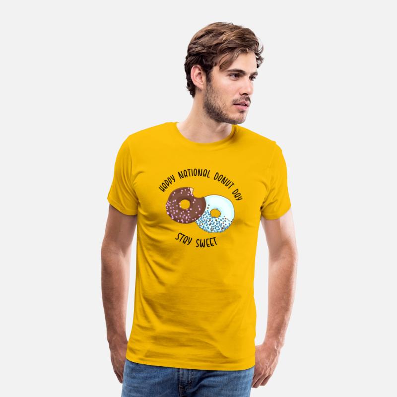 NATIONAL DONUT DAY.glazed sweet donut. Draw funny