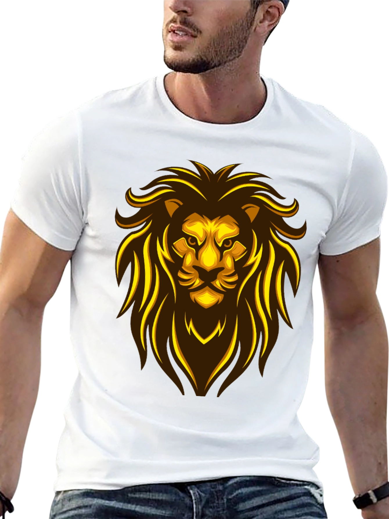 Lion Graphic Tee - Bold Black Shirt