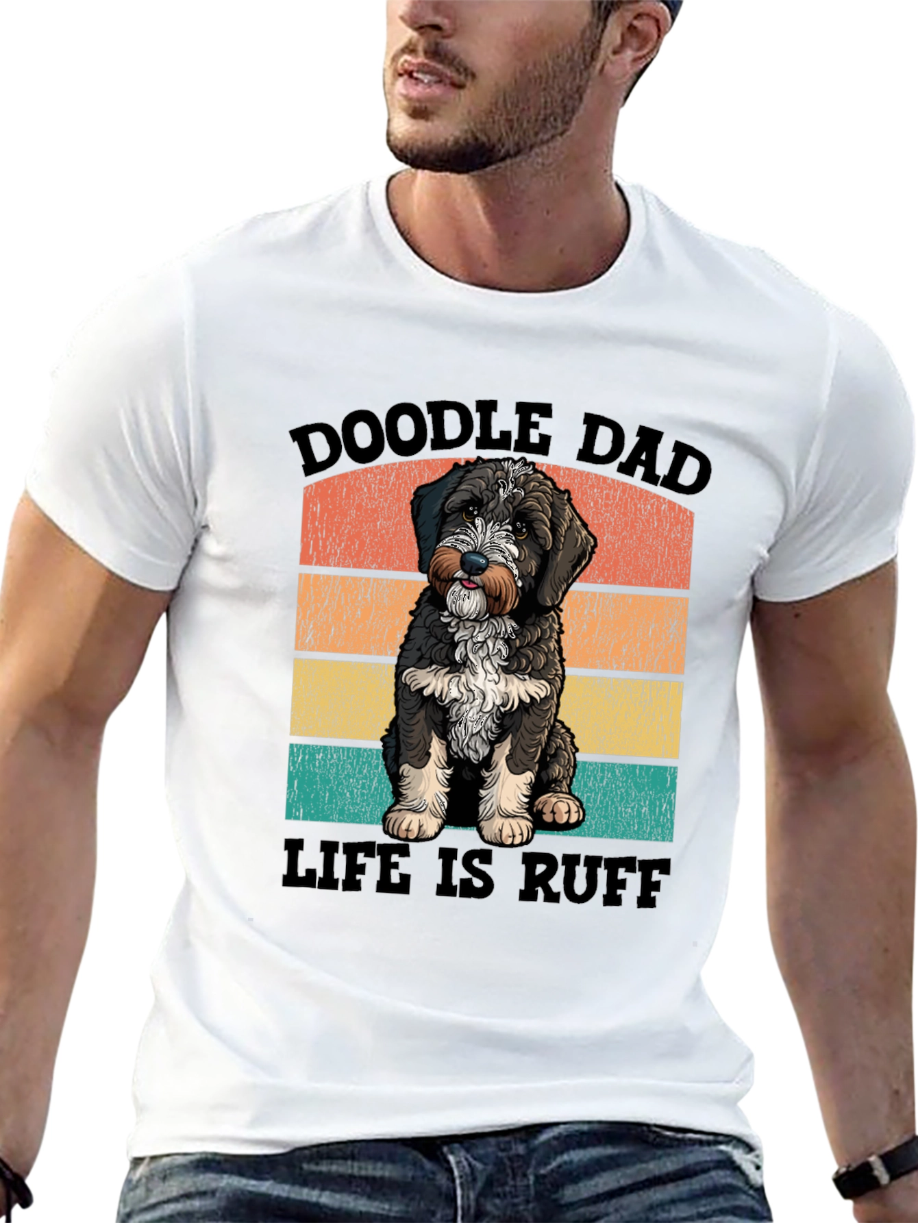 Doodle Dad Life is Ruff Graphic T-Shirt