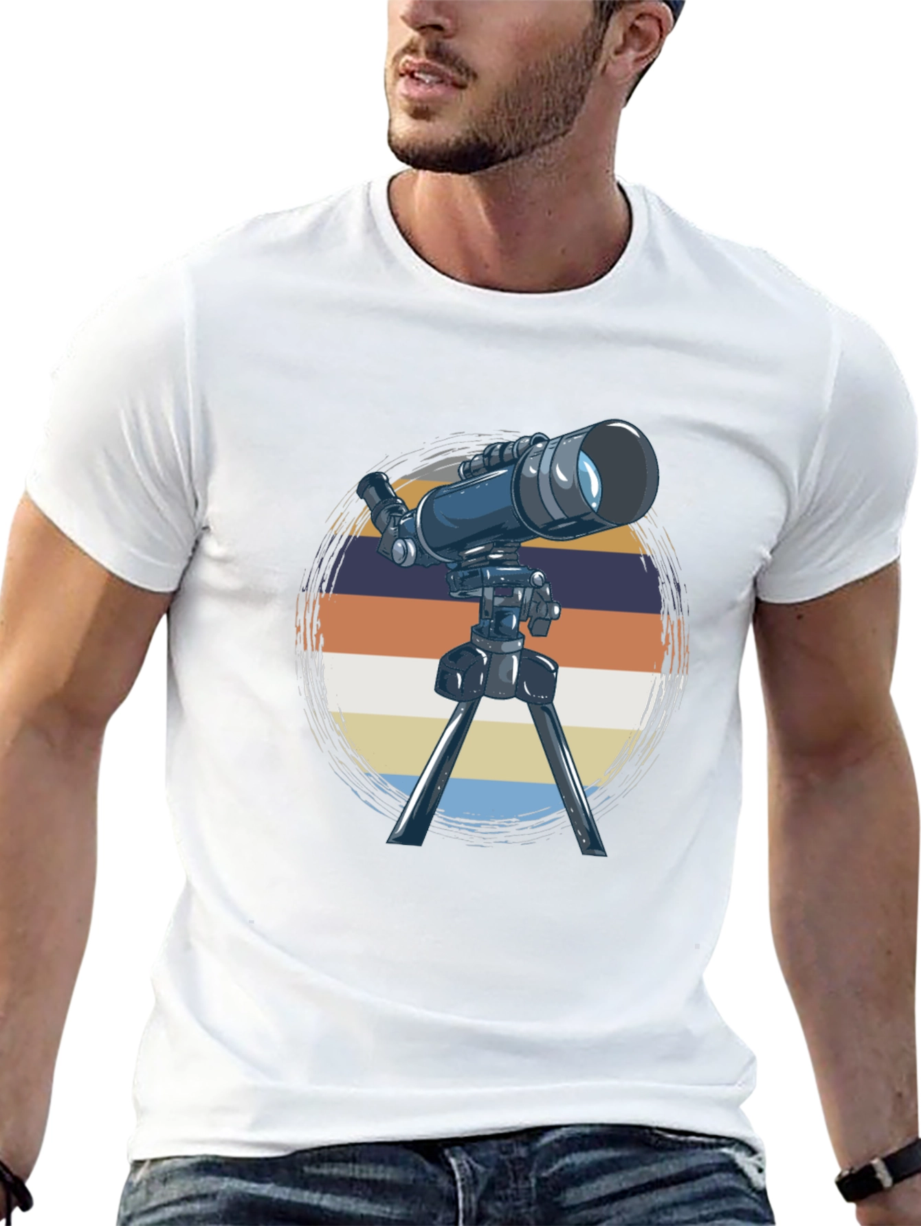 Telescope Graphic Tee - Stargazer Astronomy Shirt