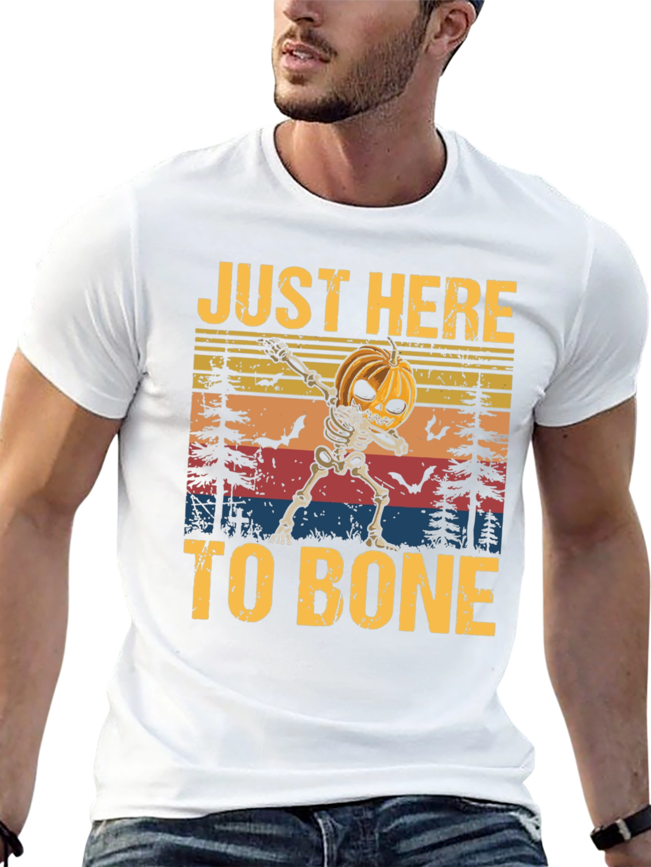 Just Here to Bone Halloween T-Shirt