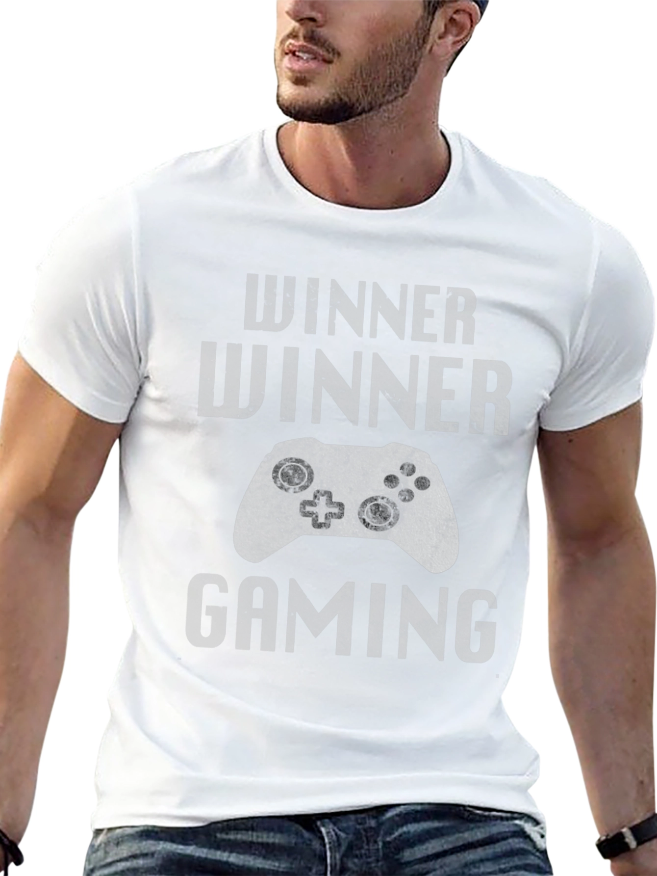 Winner Winner Gaming T-Shirt - Black Comfortable Fit