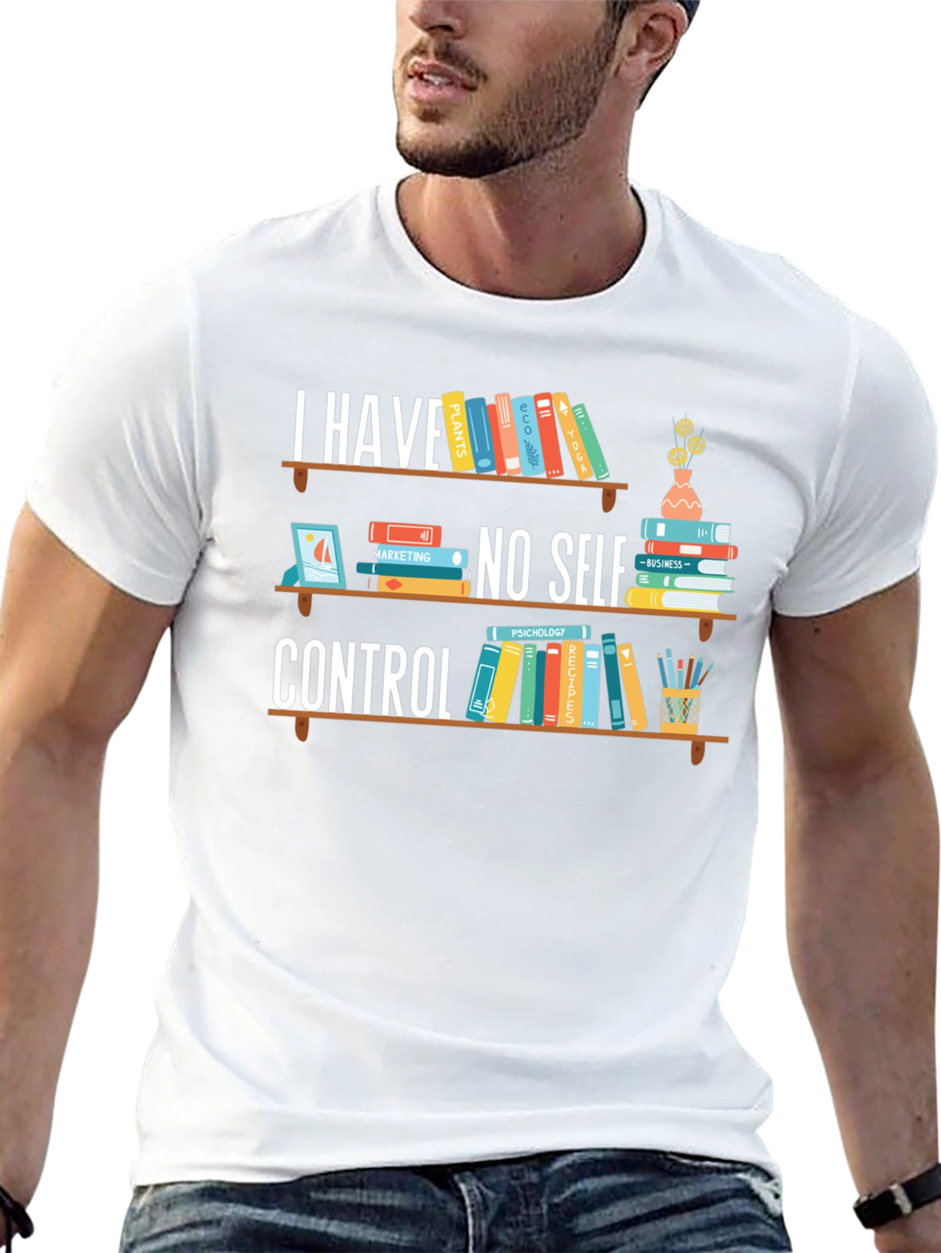 No Self Control Book Lover Graphic Tee