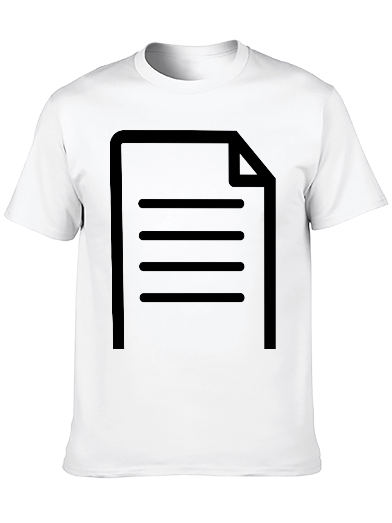 Document Icon Black T-Shirt - File Clerk Attire