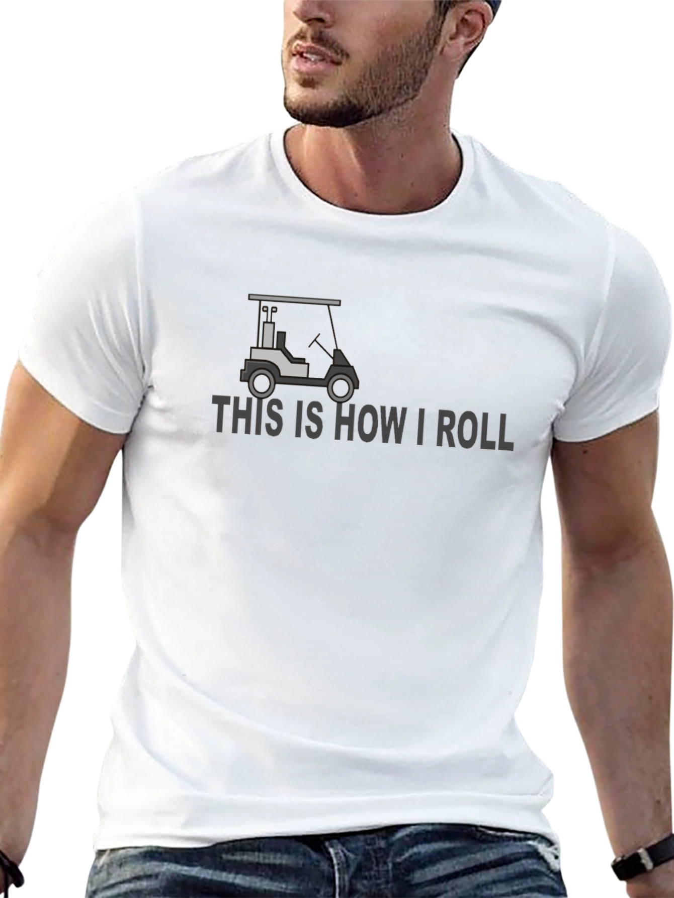 This is How I Roll Golf Cart Graphic Tee