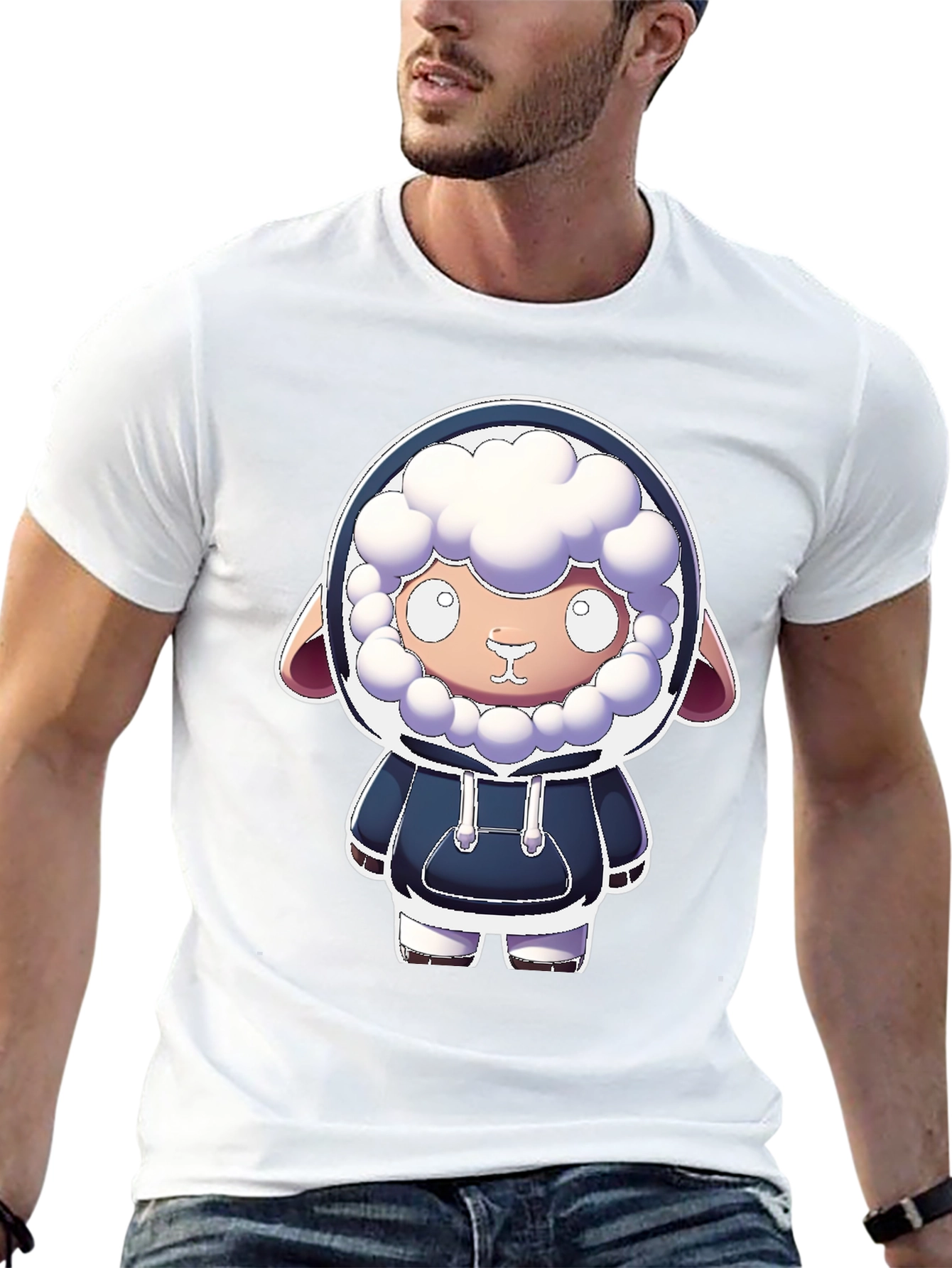 Cute Cartoon Sheep Hoodie T-Shirt