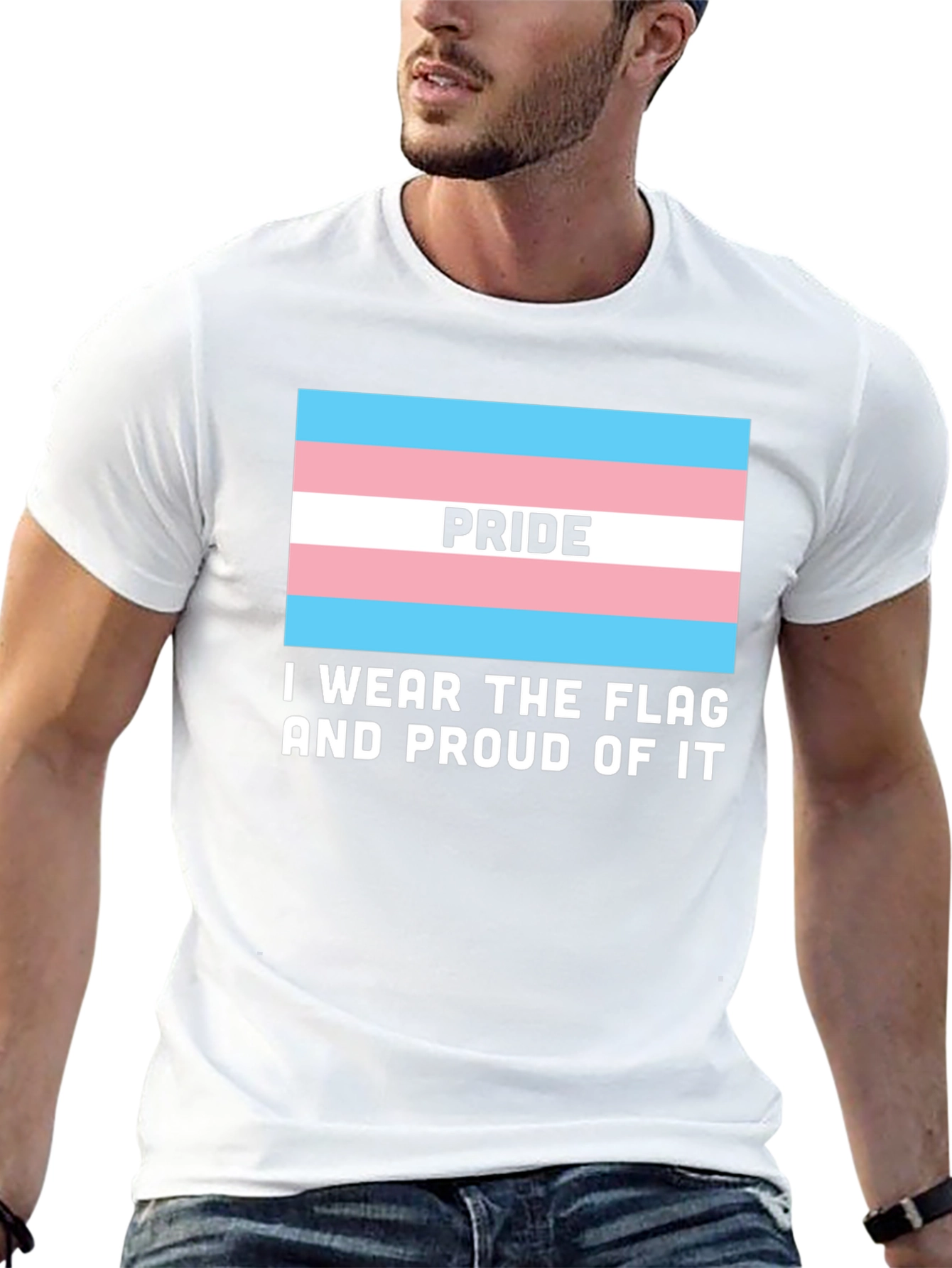 Transgender Pride Flag T-Shirt - I Wear The Flag!