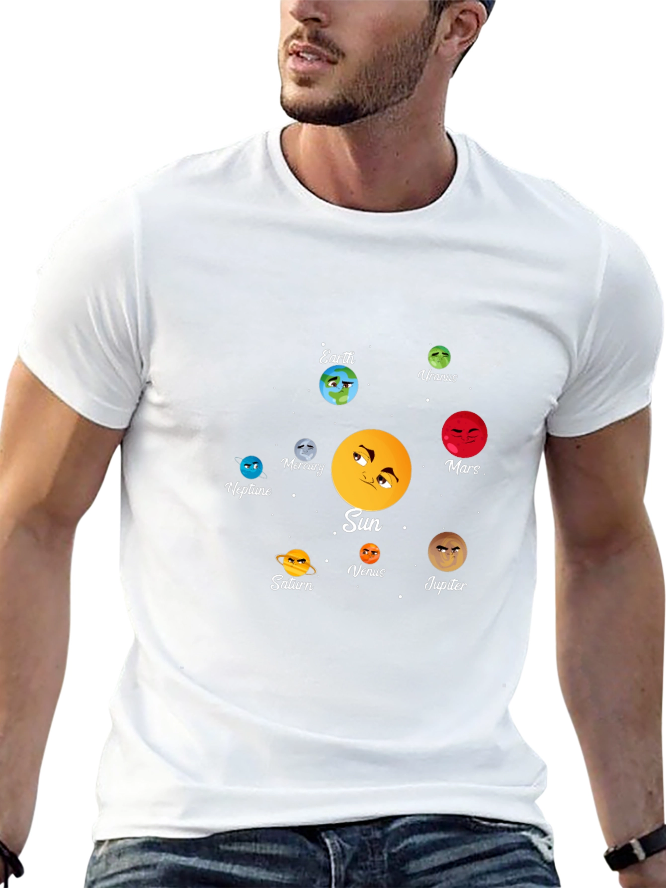 Solar System Planets Graphic Print T-Shirt