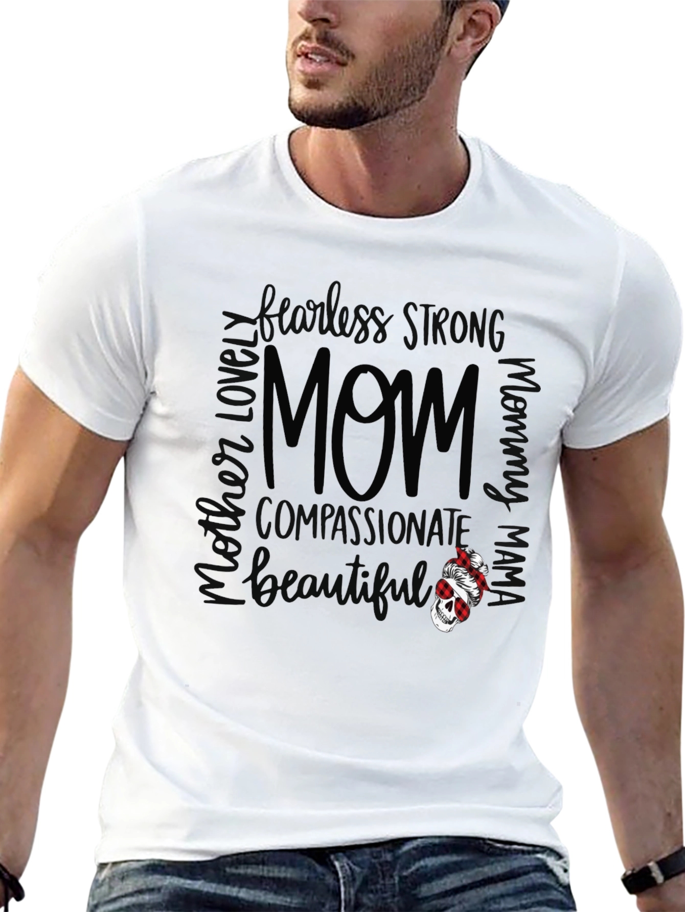 Mom Graphic T-Shirt - Strong Compassionate & Beautiful