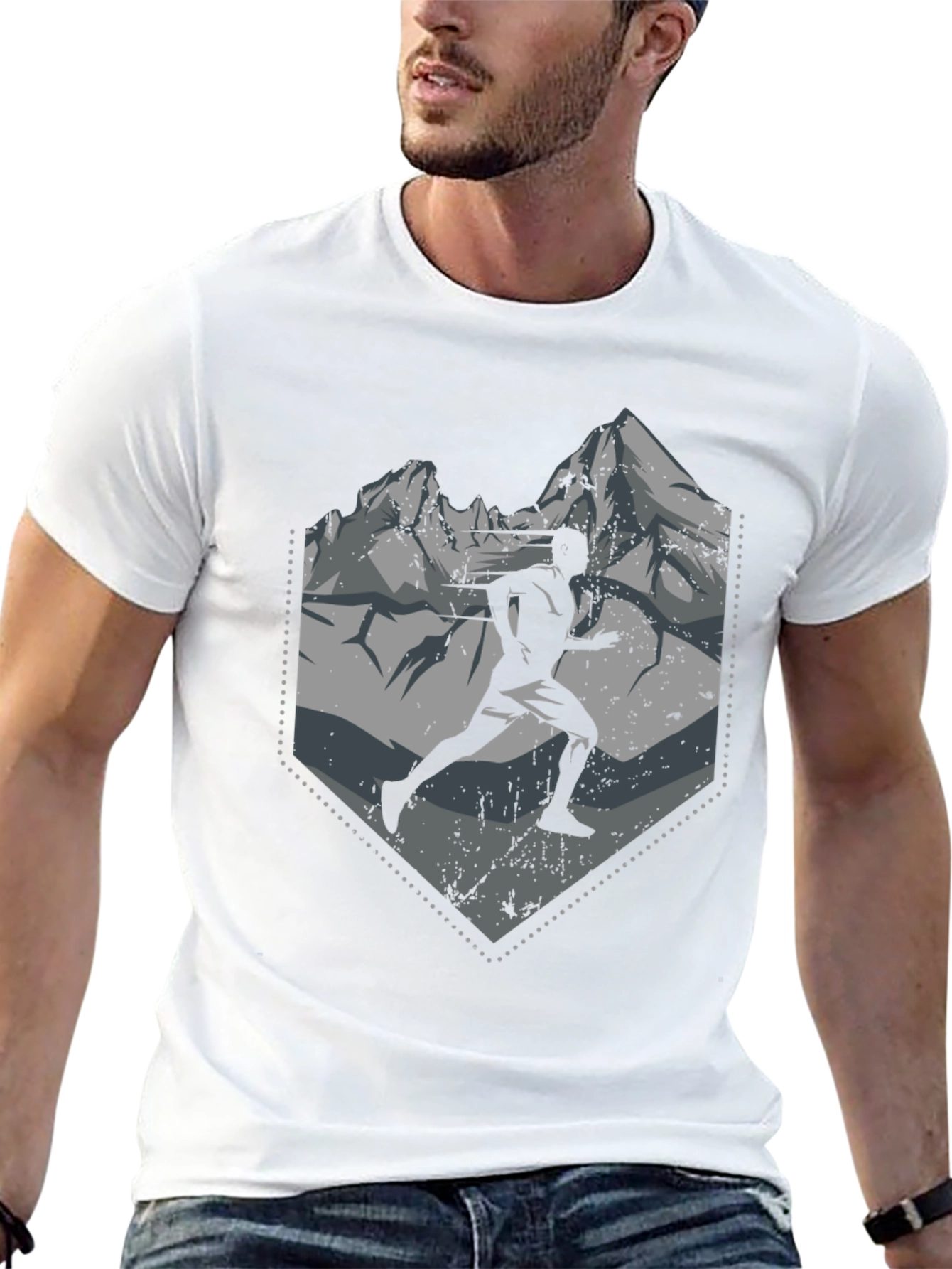 Mountain Runner Graphic Tee - Black