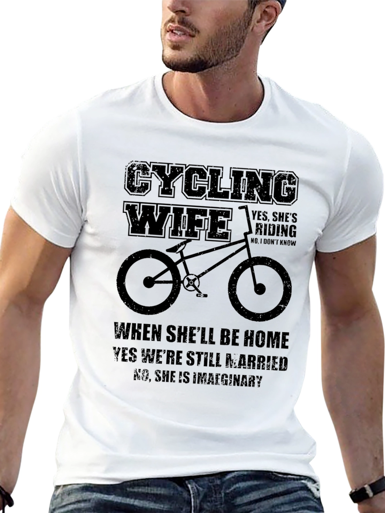 Cycling Wife Novelty Graphic T-Shirt