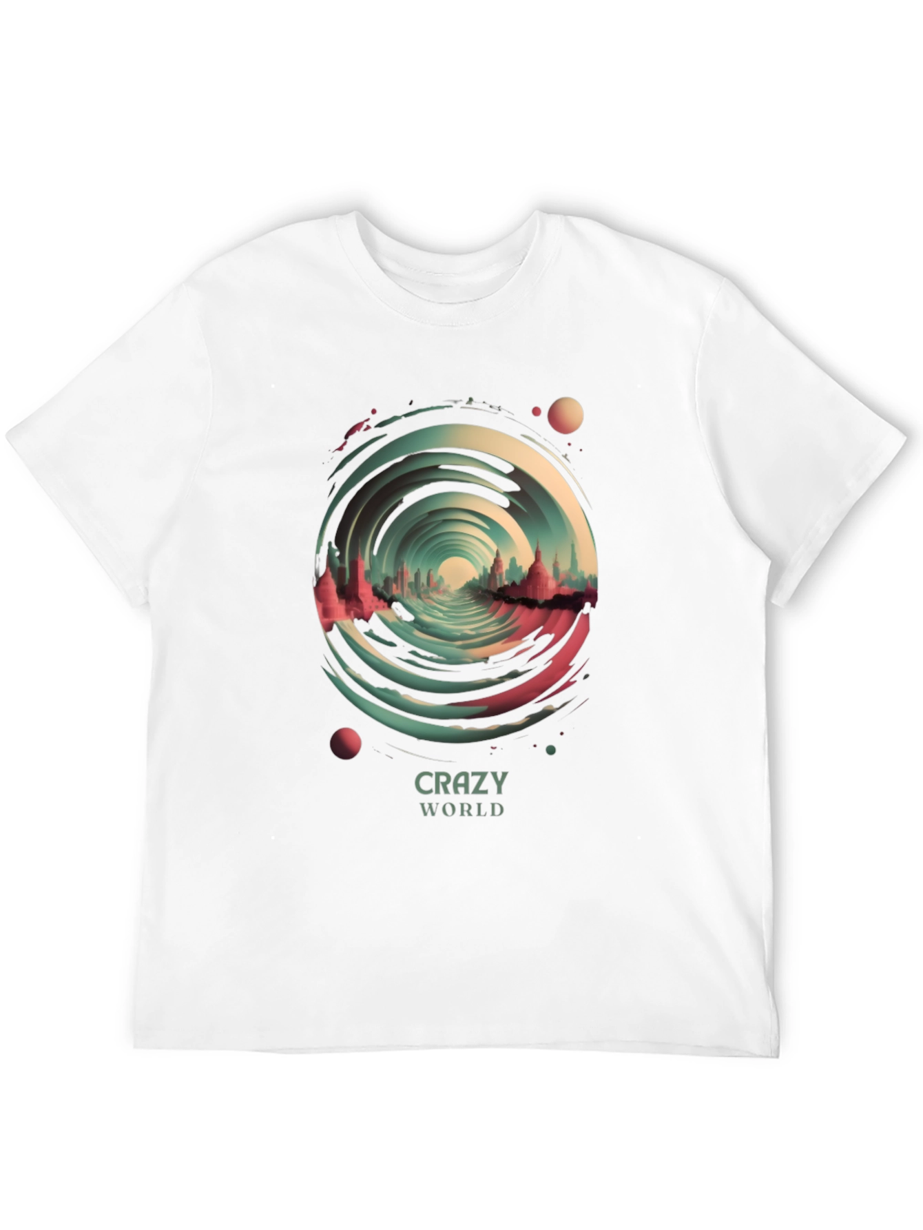 Crazy World Graphic Tee - Unisex Black T-Shirt