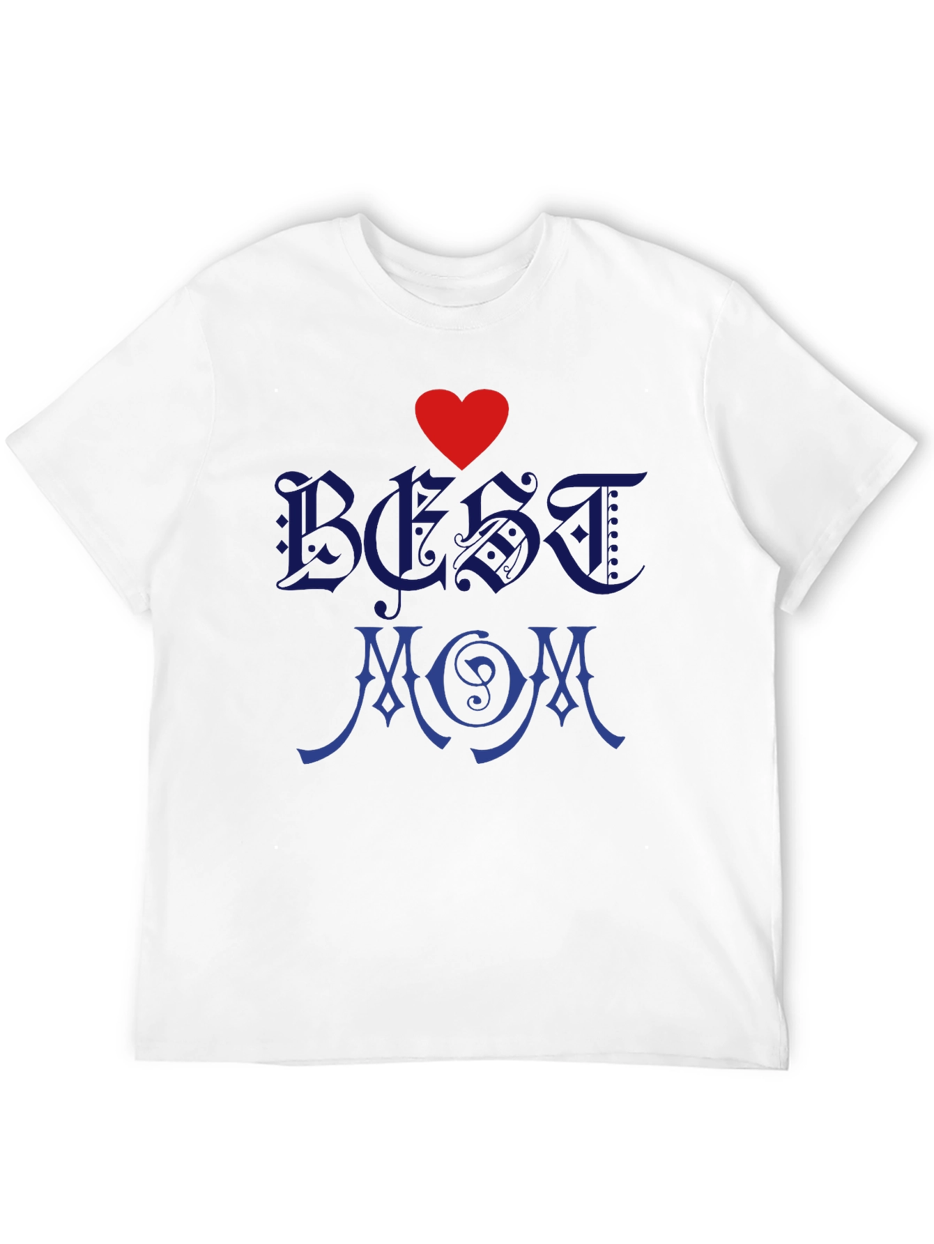 Best Mom T-Shirt - Heart Design Dark Apparel