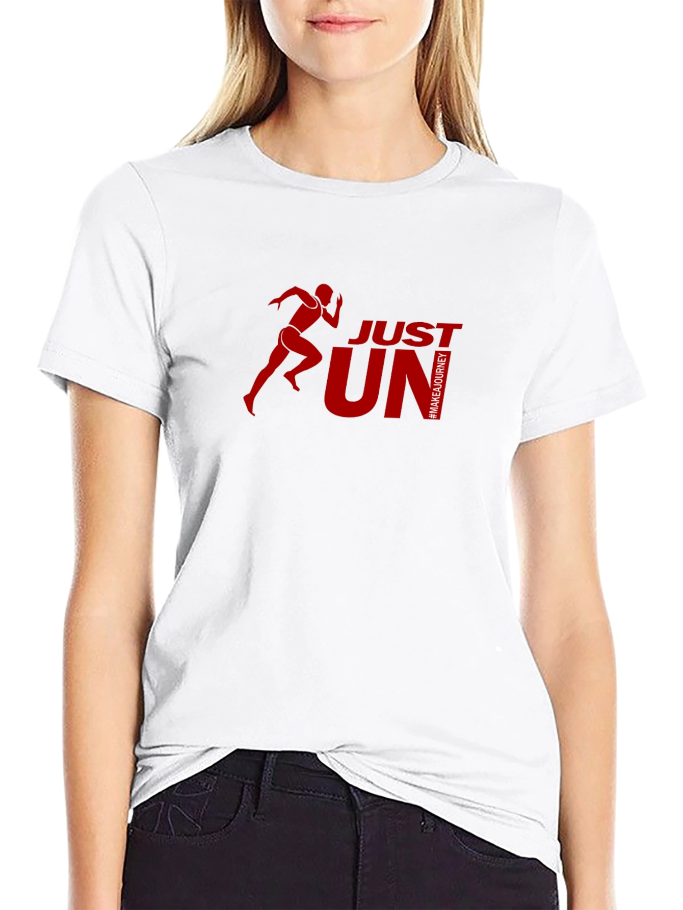 Just Run T-Shirt: Red Graphic Tee