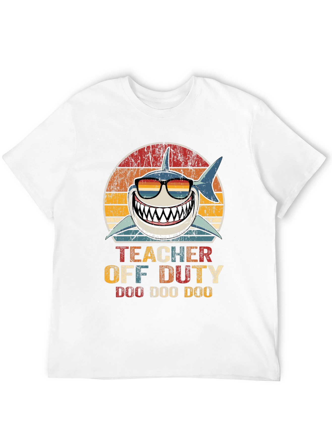 Teacher Off Duty Shark Graphic T-Shirt