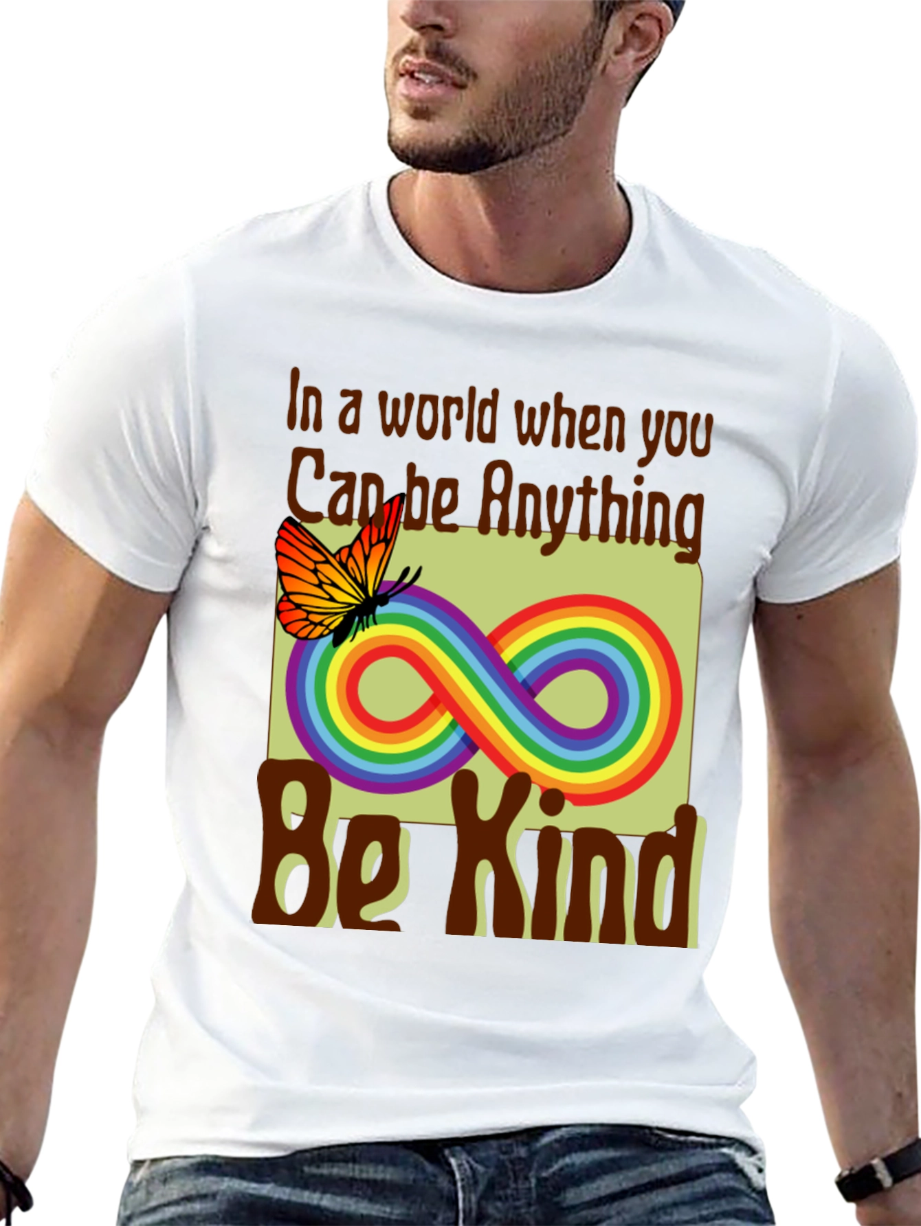 Be Kind T-Shirt Rainbow Butterfly Graphic Tee