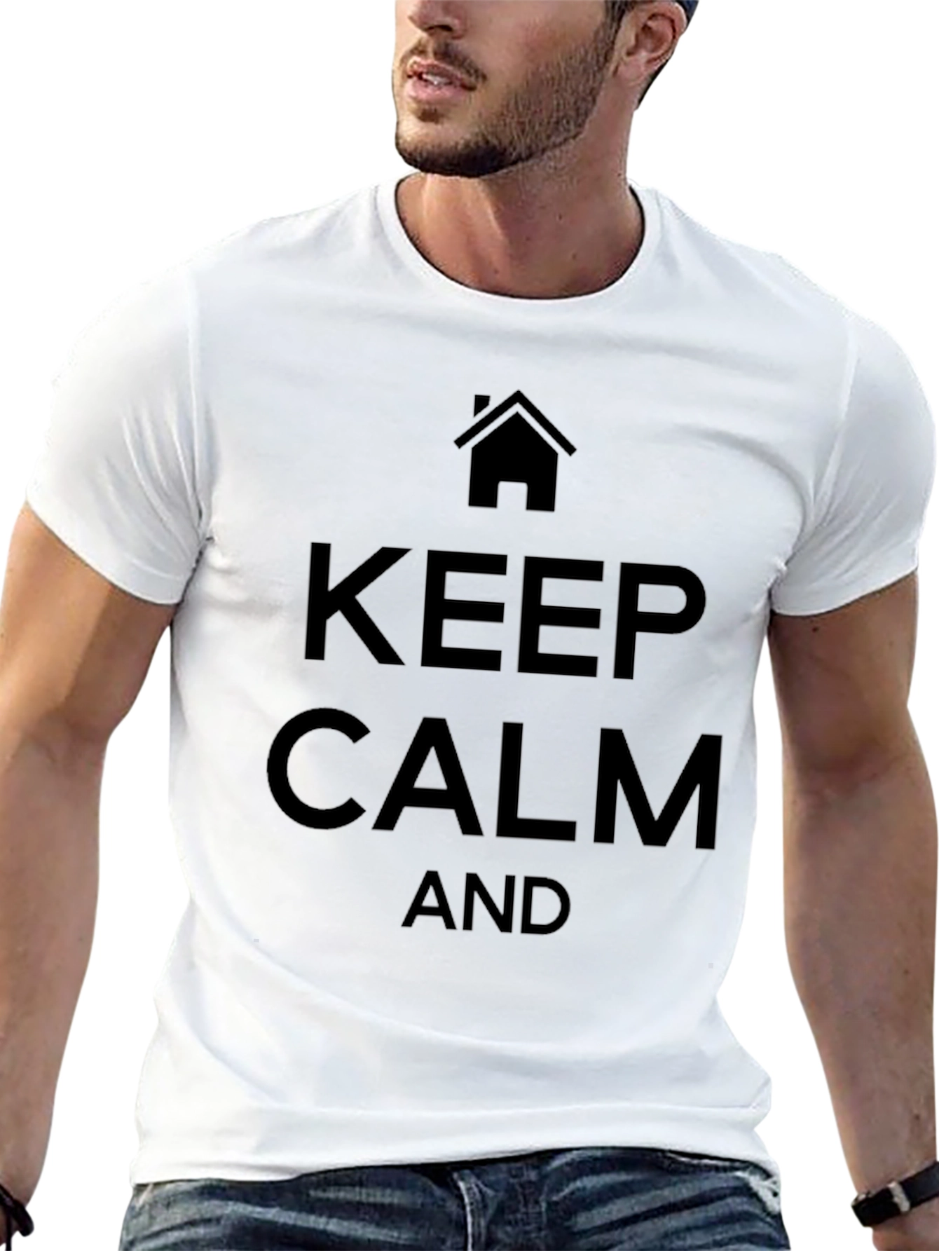 Keep Calm Graphic Tee - Mens Black T-Shirt