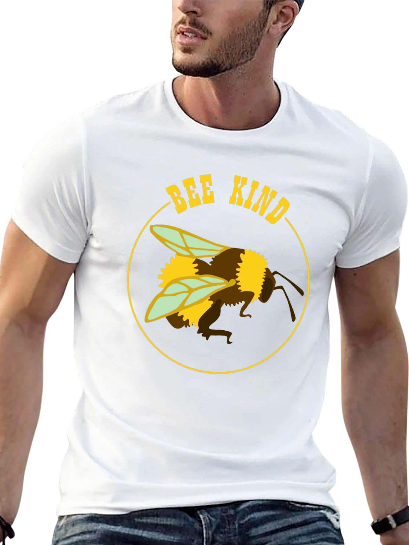 Bee Kind Graphic T-Shirt - Black Cotton Blend