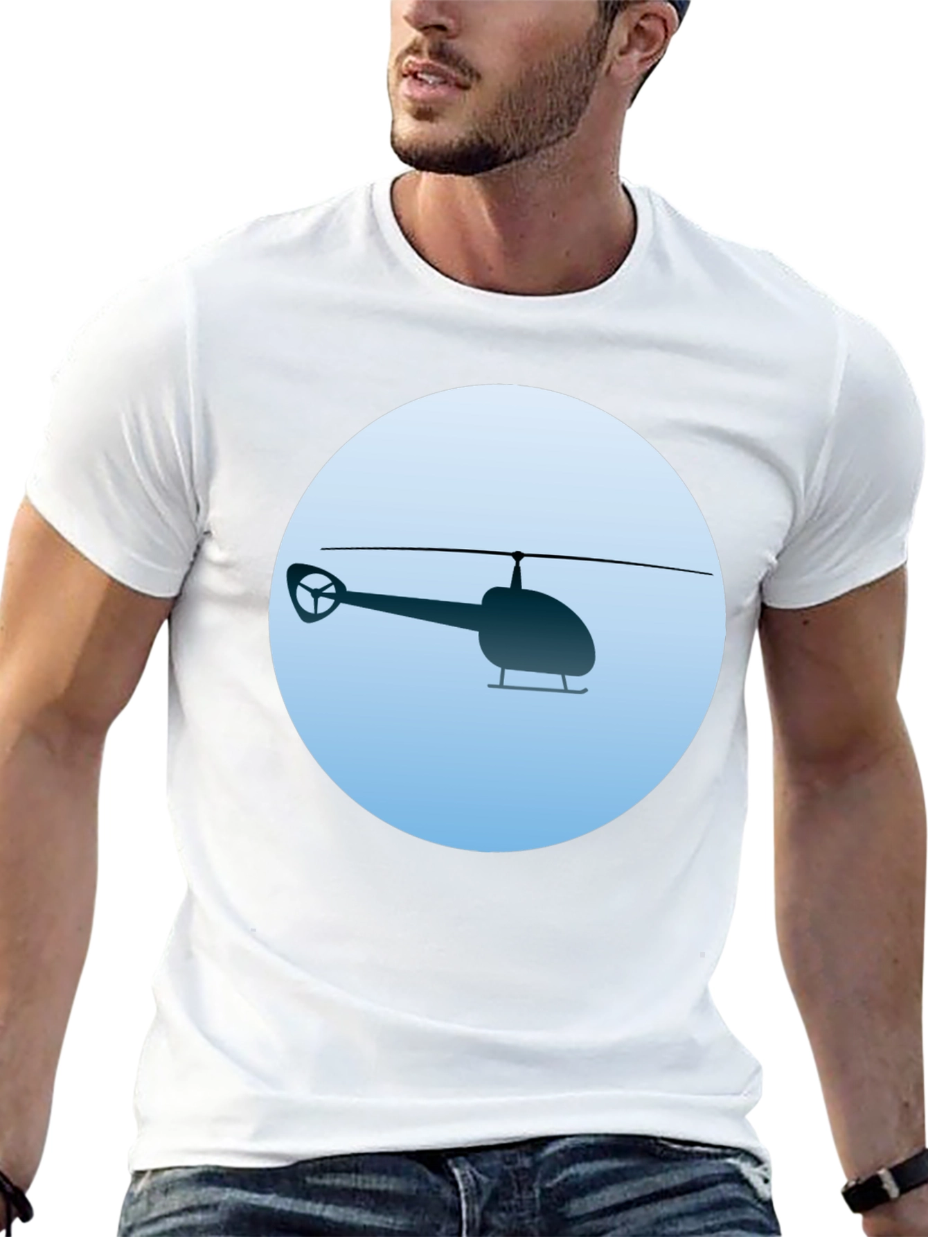Helicopter Graphic Tee - Pilot Aviation Fan Shirt