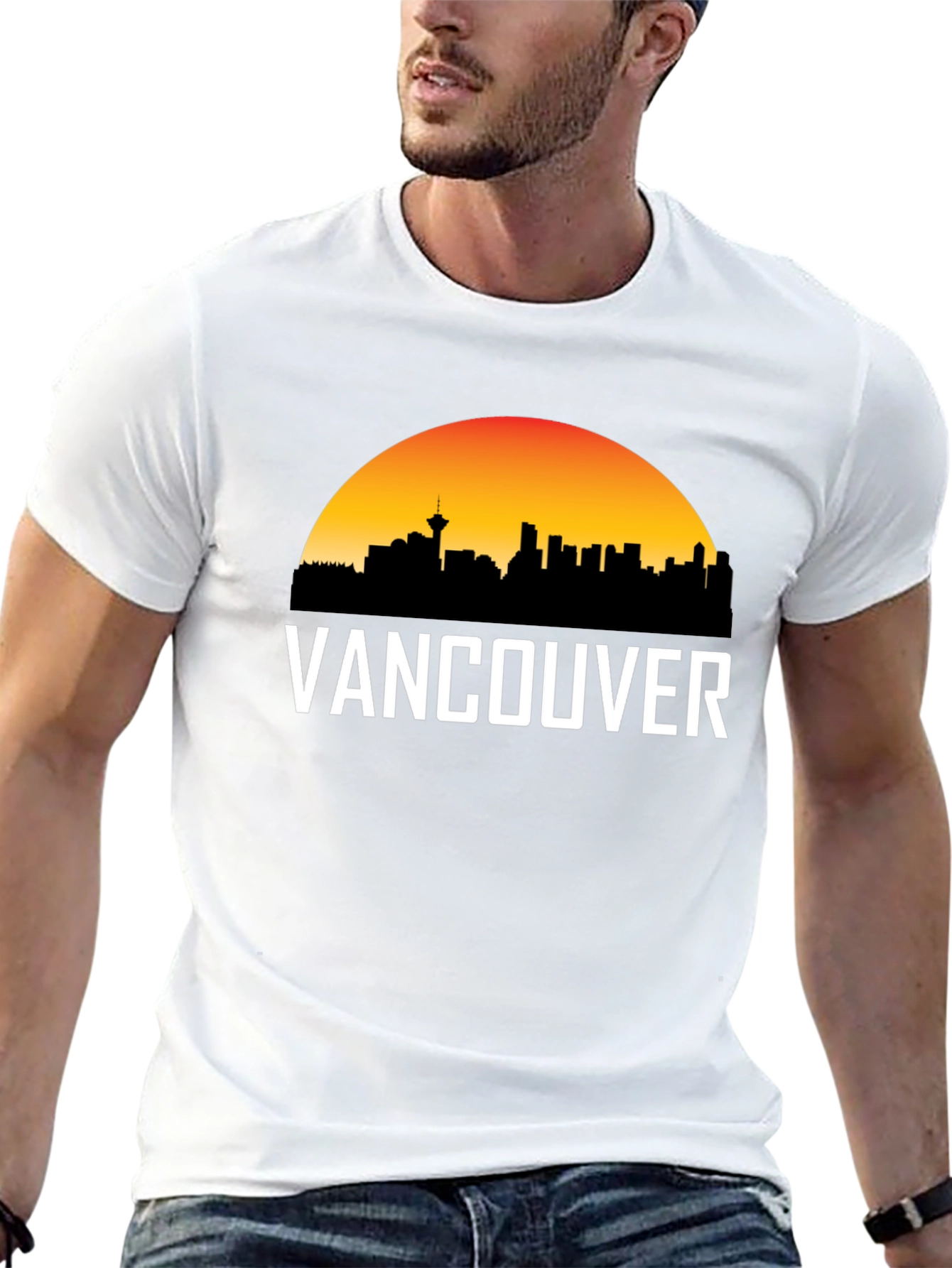 Vancouver Skyline Graphic Tee - Black