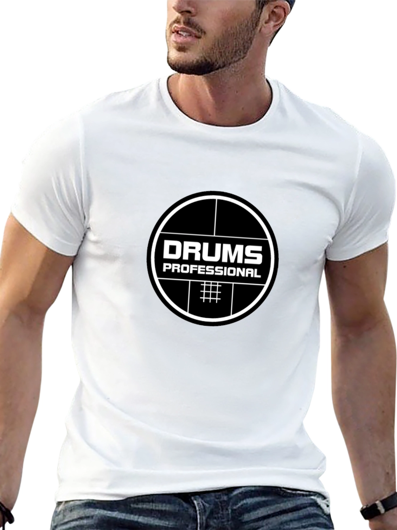 Drums Professional Black T-Shirt