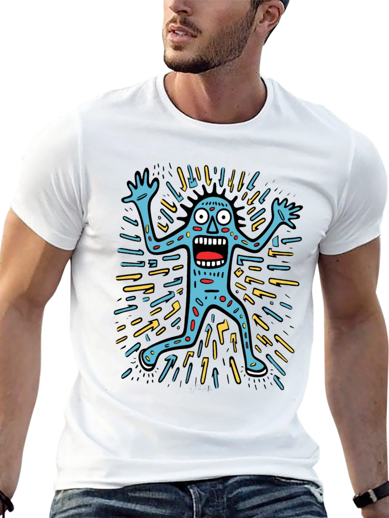 Monster Graphic Black T-Shirt