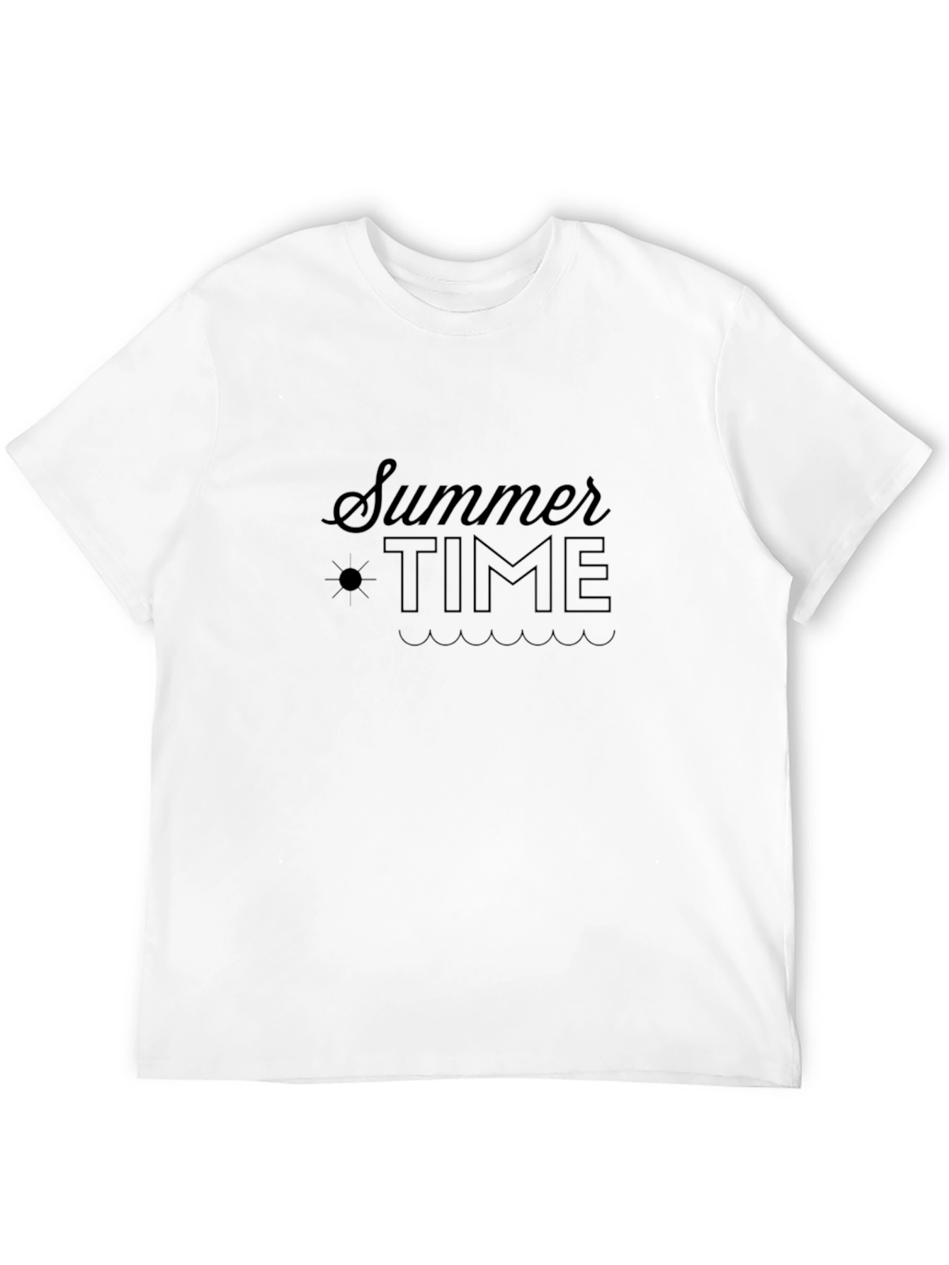 Summer Time Graphic Black T-Shirt