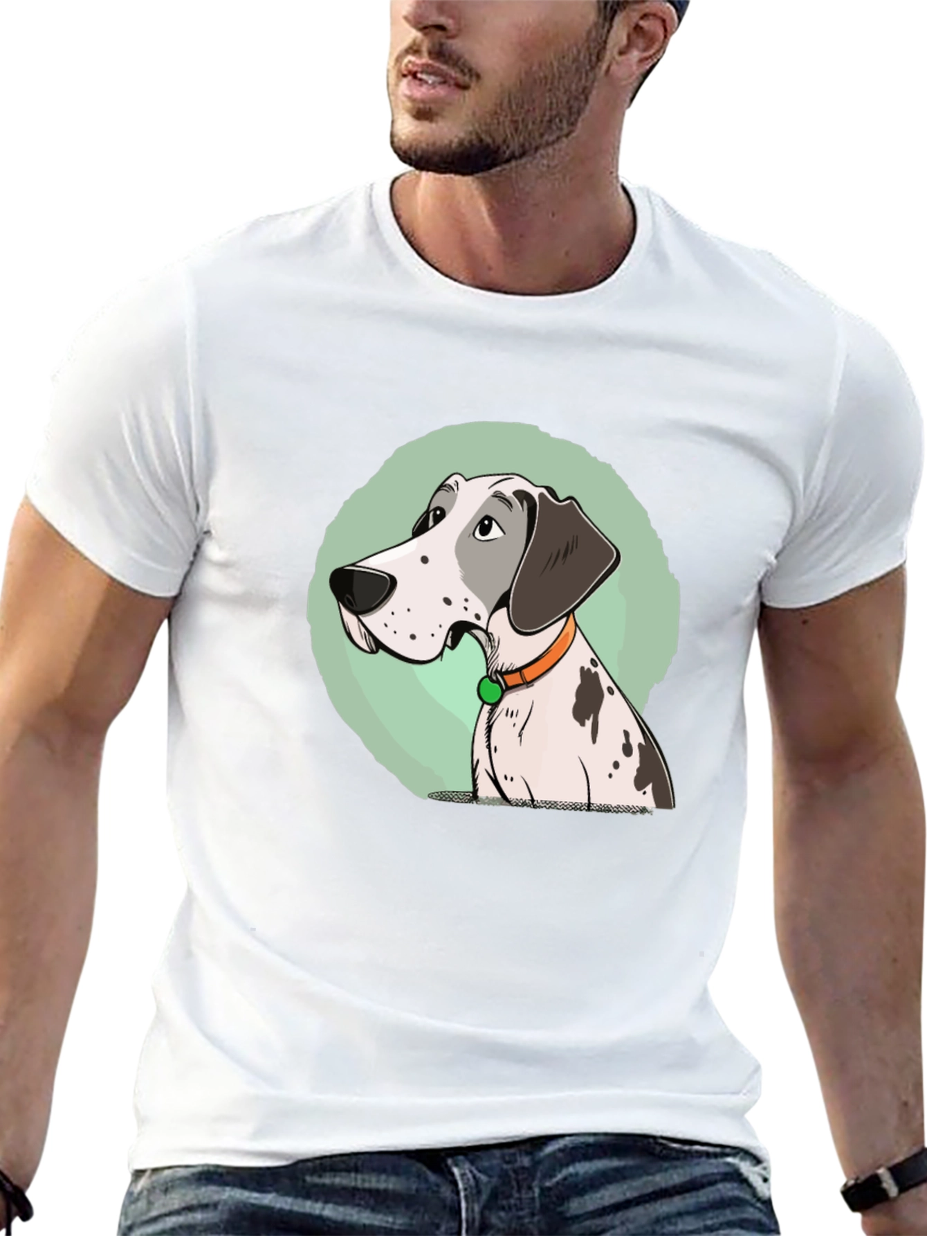 Dog Lovers Tee: Cartoon Pointer Dog T-Shirt