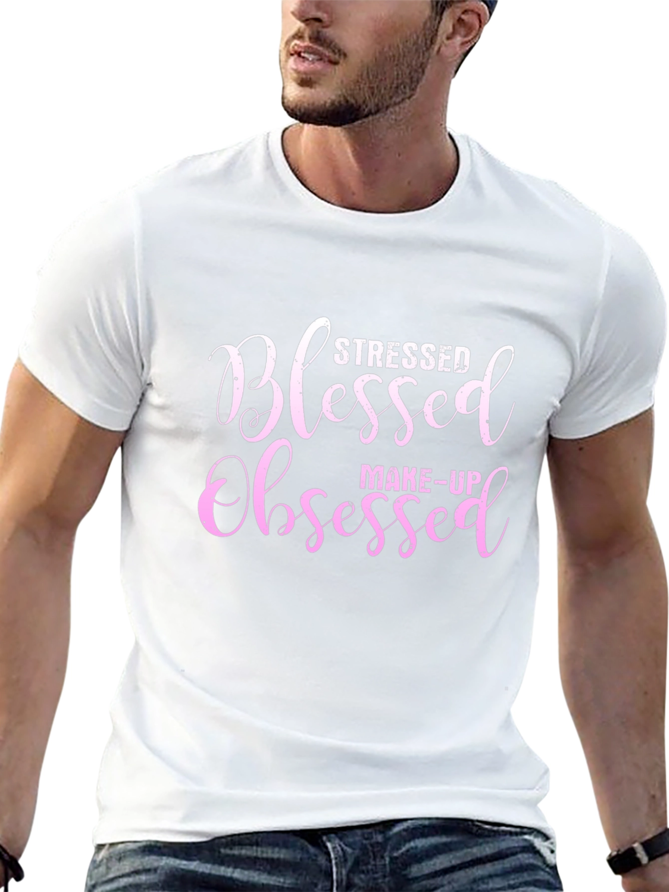 Stressed Blessed Obsessed Makeup T-Shirt
