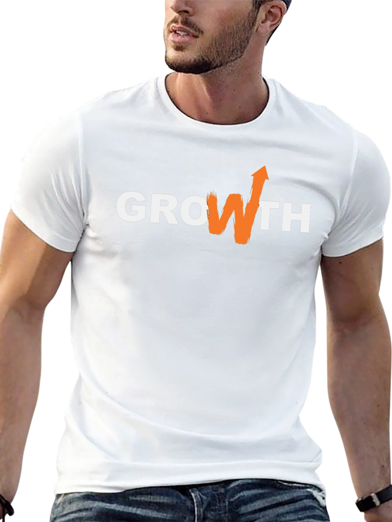 Growth Chart Graphic T-Shirt - Casual Black Tee
