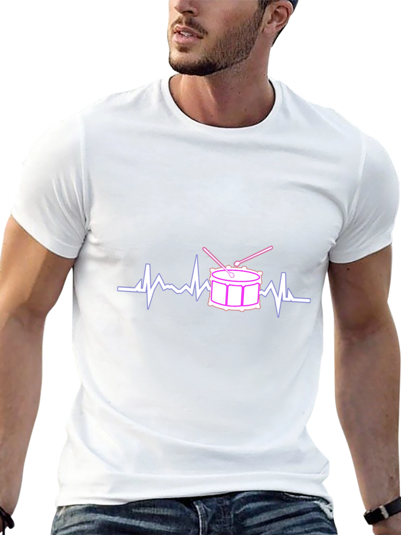 Drum Heartbeat T-Shirt - Musician Tee