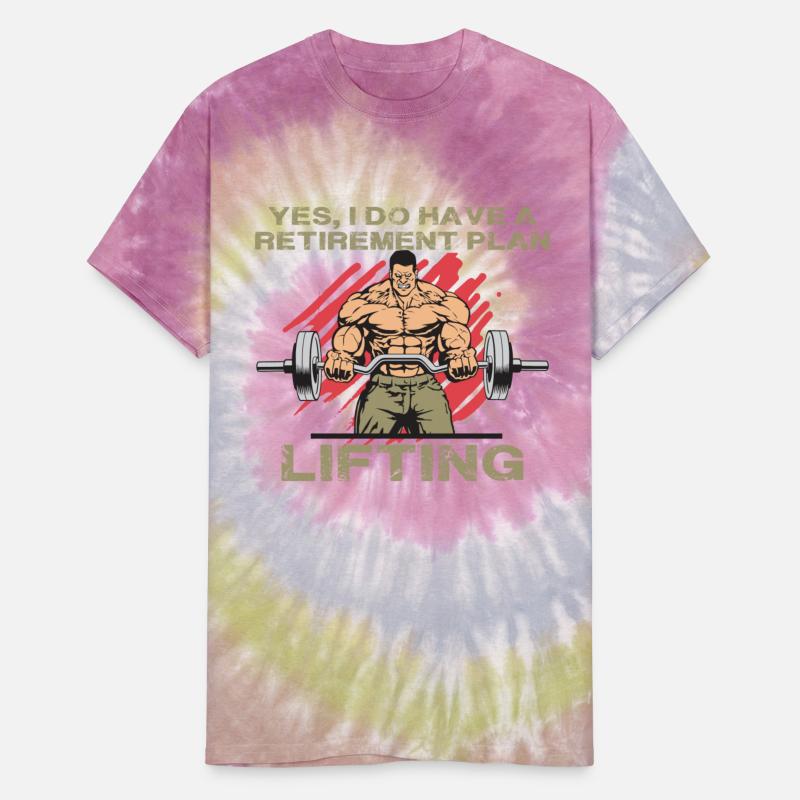 Retirement Plan Lifting Tshirt Old man Gym