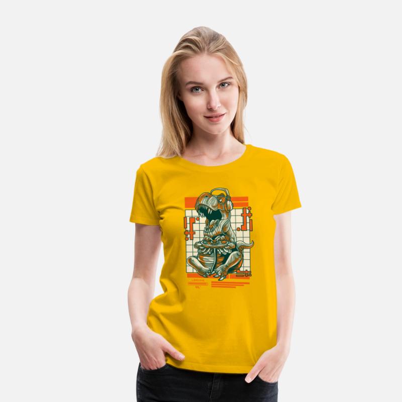 Retro T Rex Gamer Video Games Dinosaur