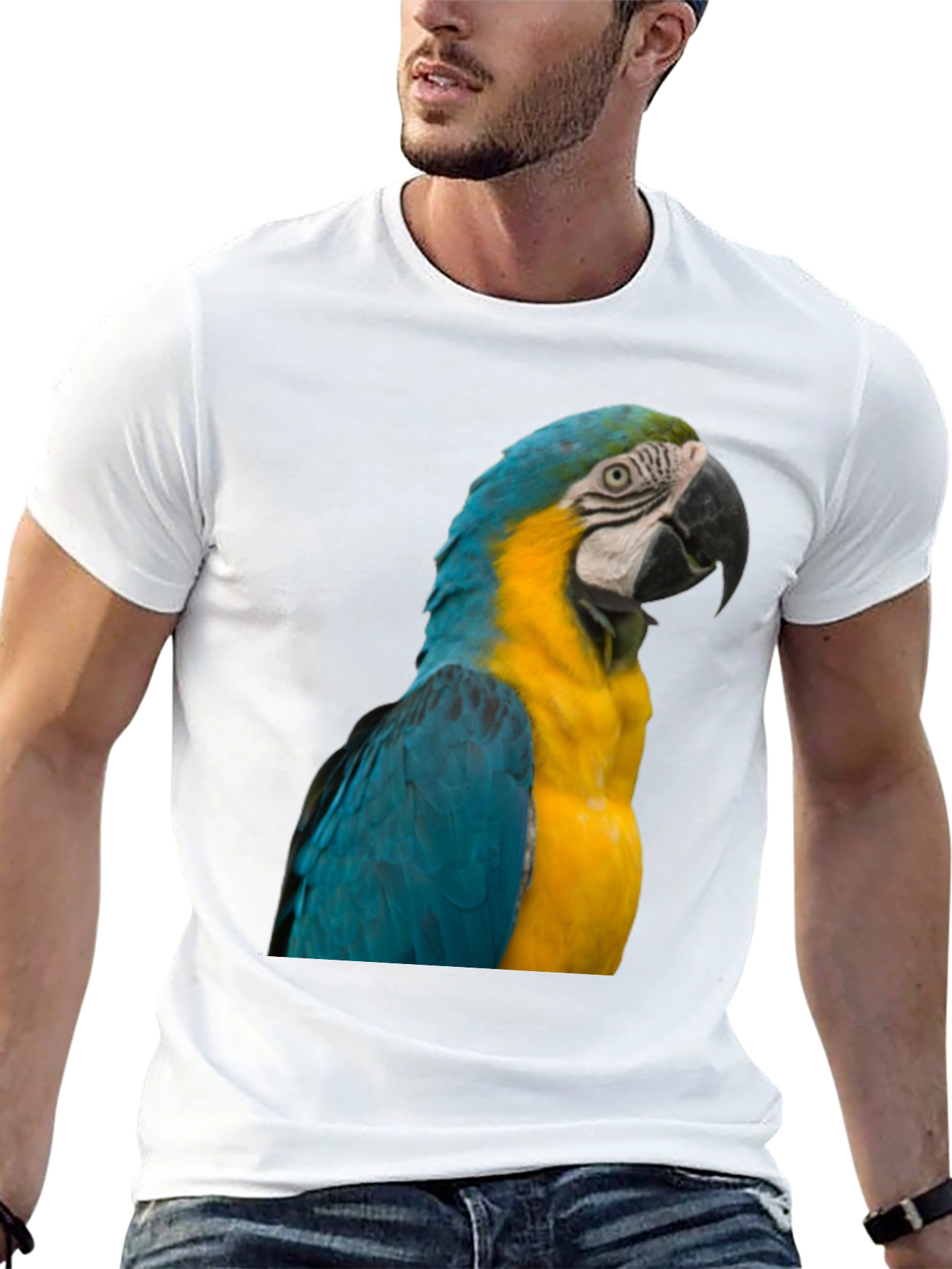 Macaw Parrot Graphic T-Shirt - Bold Bird Design