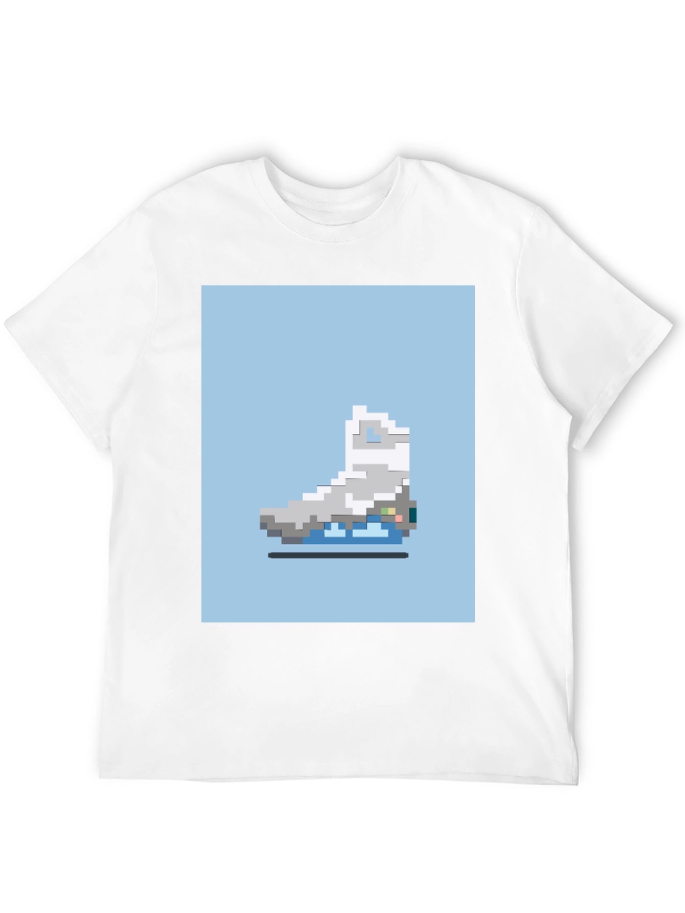 Pixel Ice Skate Graphic Tee - Retro Style