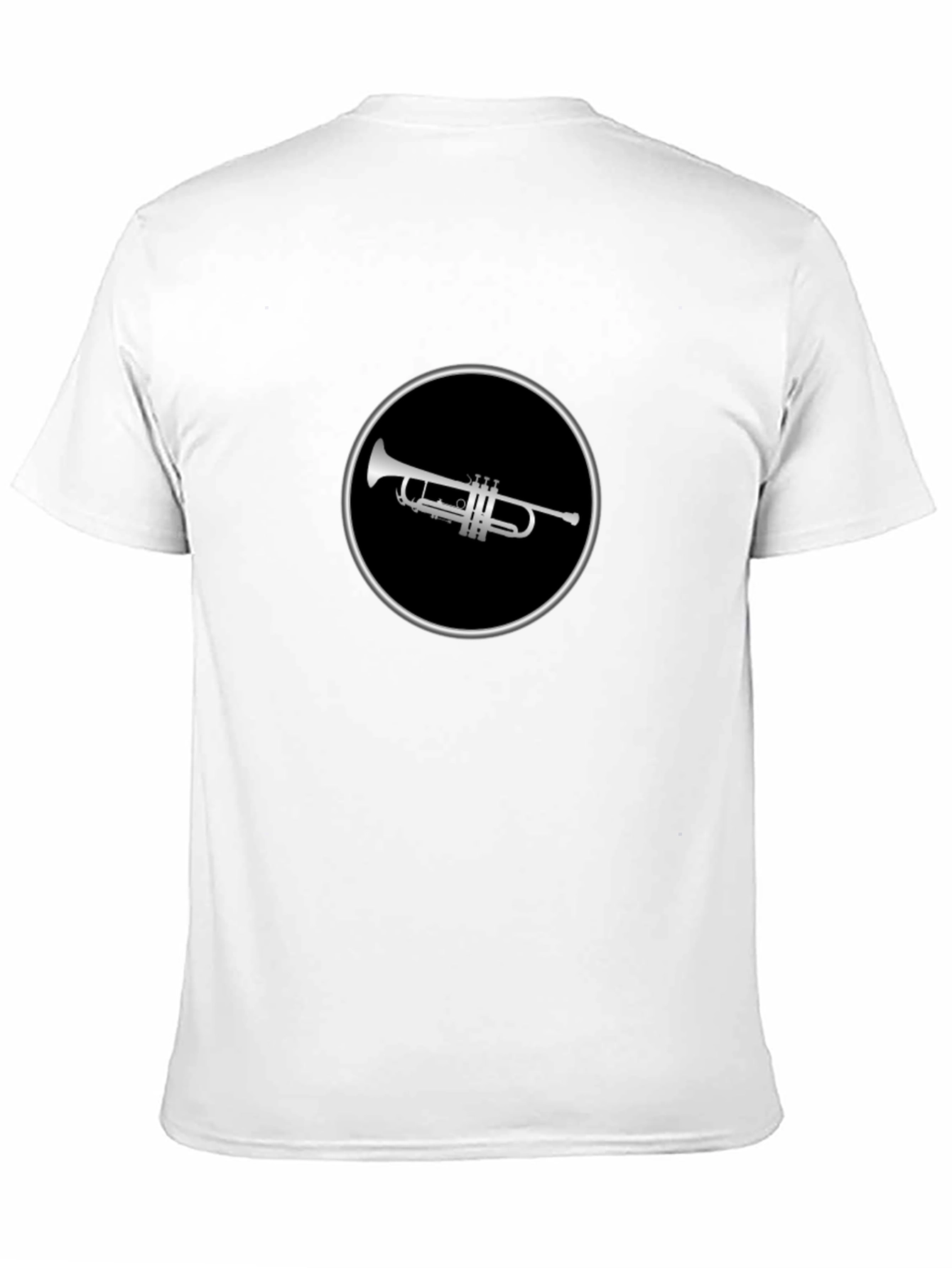 Trumpet Graphic Tee - Black Round Neck T-Shirt
