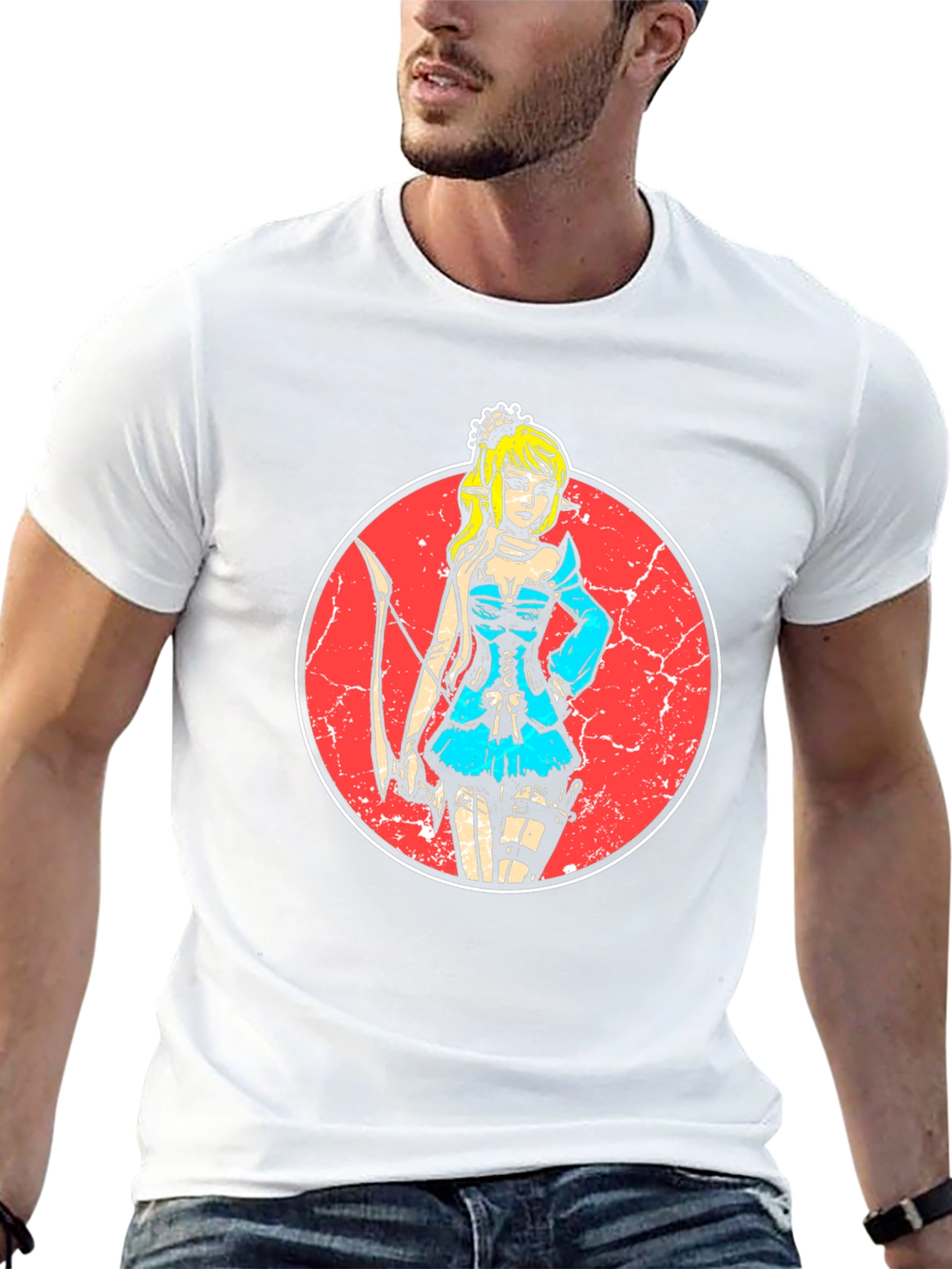 Elf Archer Graphic Tee - Stylish Black T-Shirt