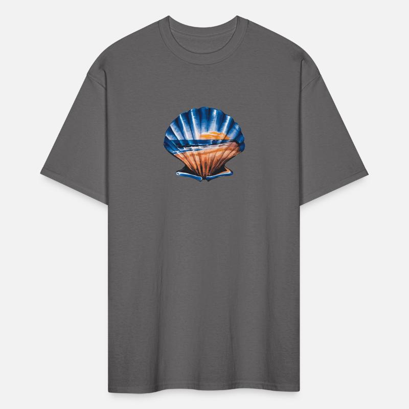 Seashell Beach Scene Serene Ocean Landscape