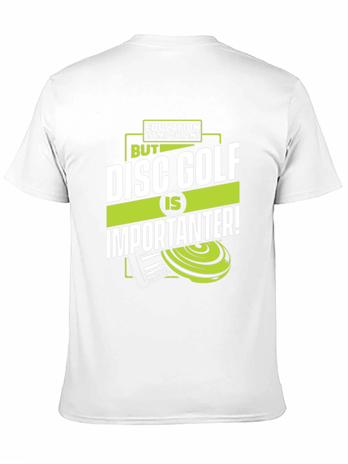 Disc Golf Is Importanter! Black Graphic Tee