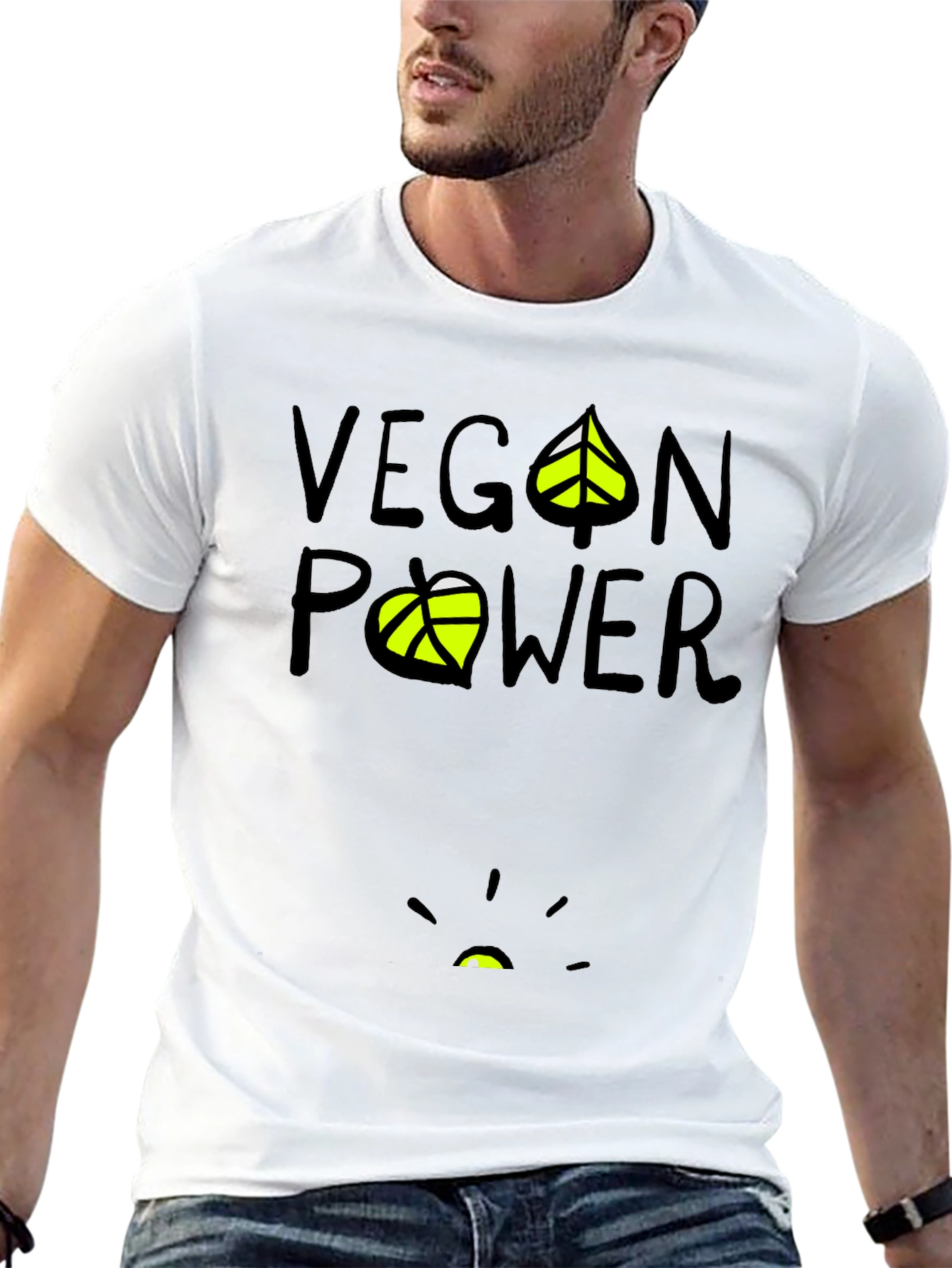 Vegan Power Graphic T-Shirt - Black