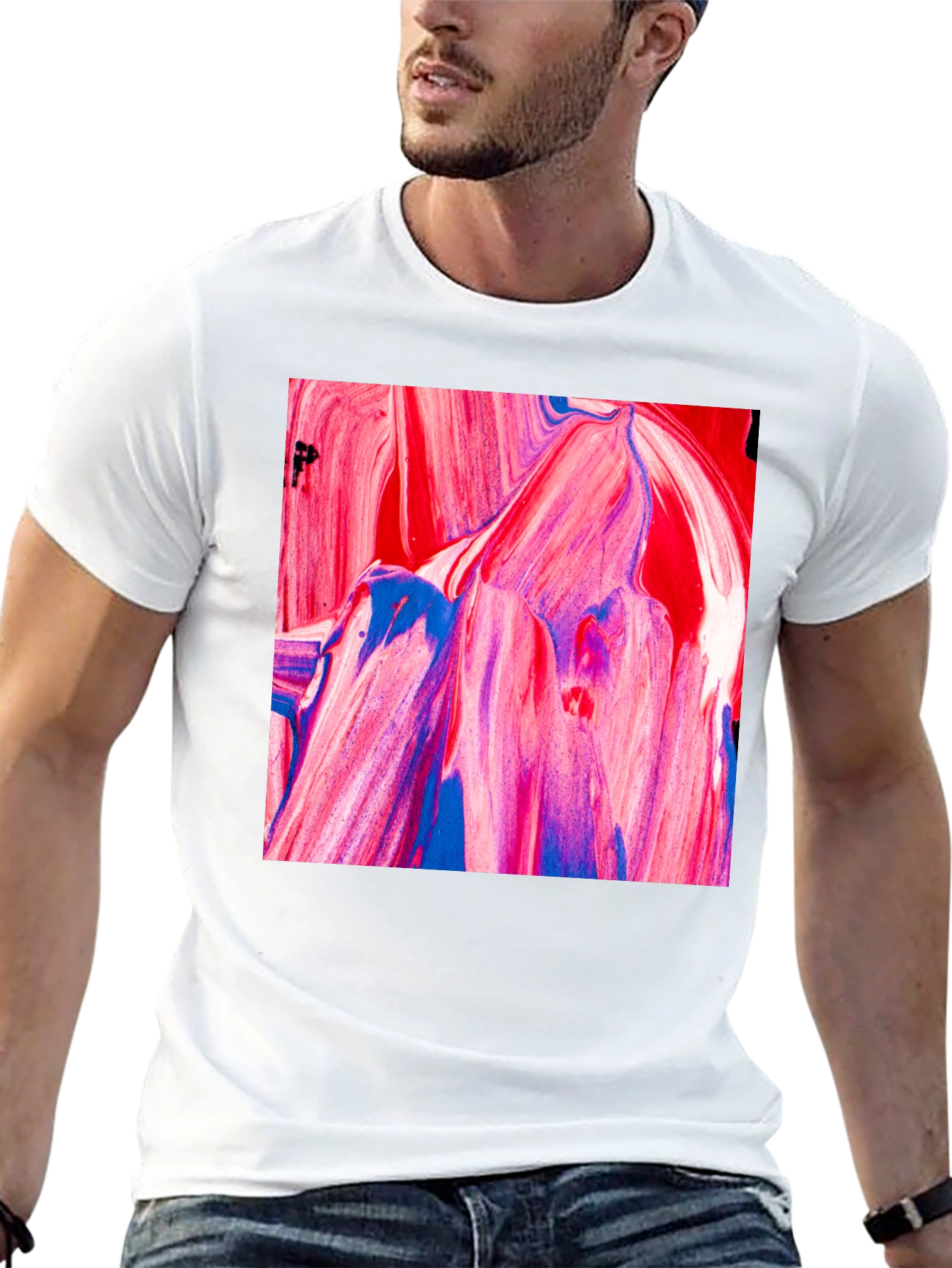 Abstract Art Graphic Tee - Modern Casual Style