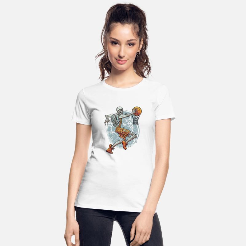 skeleton shoot dunk basketball