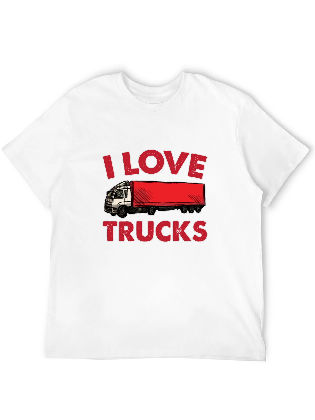I Love Trucks T-Shirt Black Trucker Tee