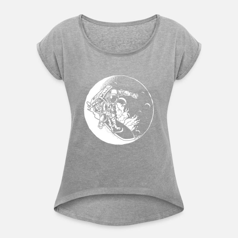 Surfing Surfer Crescent Moon Astronaut