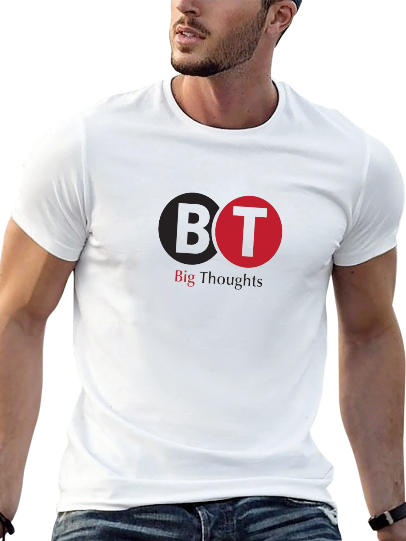 Big Thoughts Graphic Tee - Black Cotton T-Shirt
