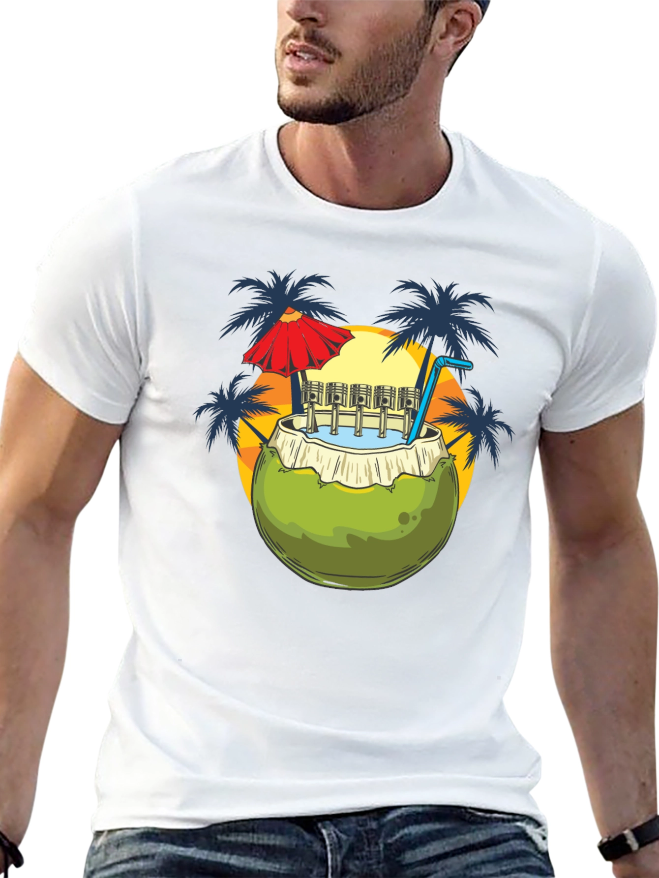 Coconut Drink T-Shirt - Island Style