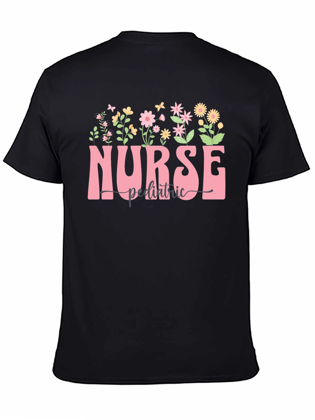 Floral Nurse Pediatric T-Shirt